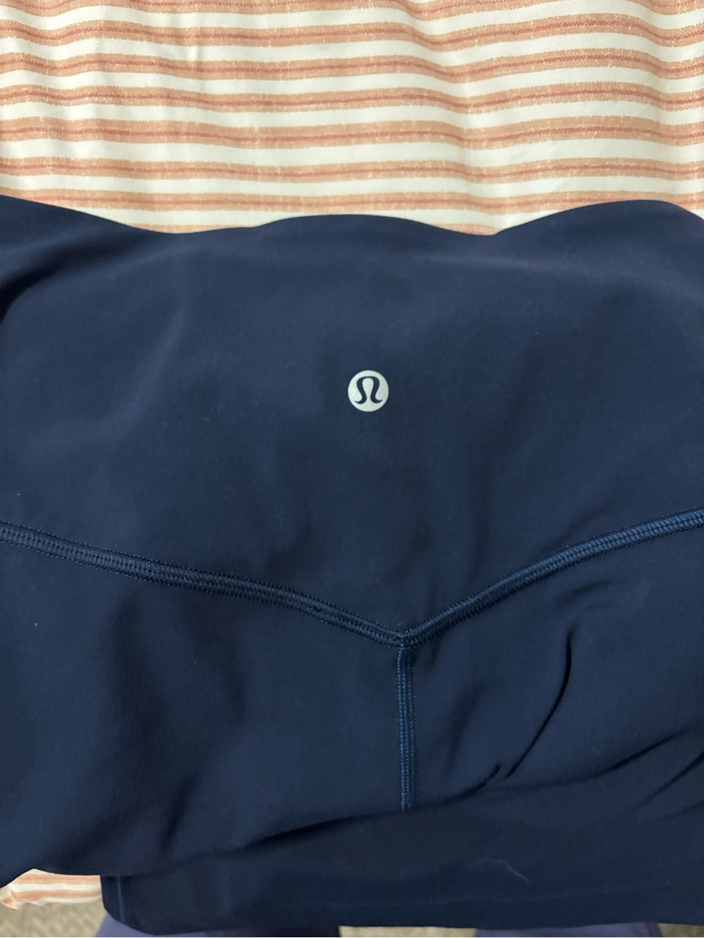 lululemon athletica Navy Performance Leggings with Logo Tag